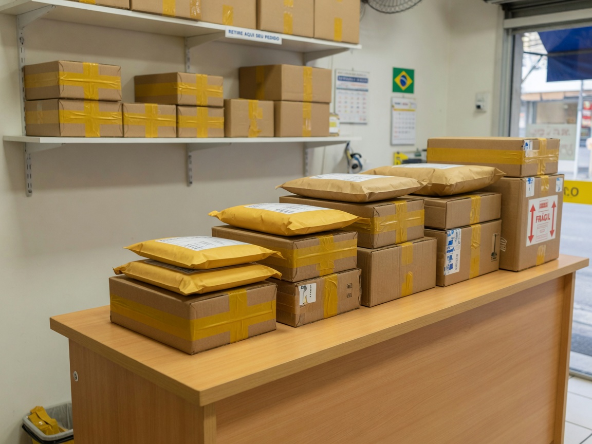 Pacotes para retirada e envio no balcão da Agência Mercado Livre